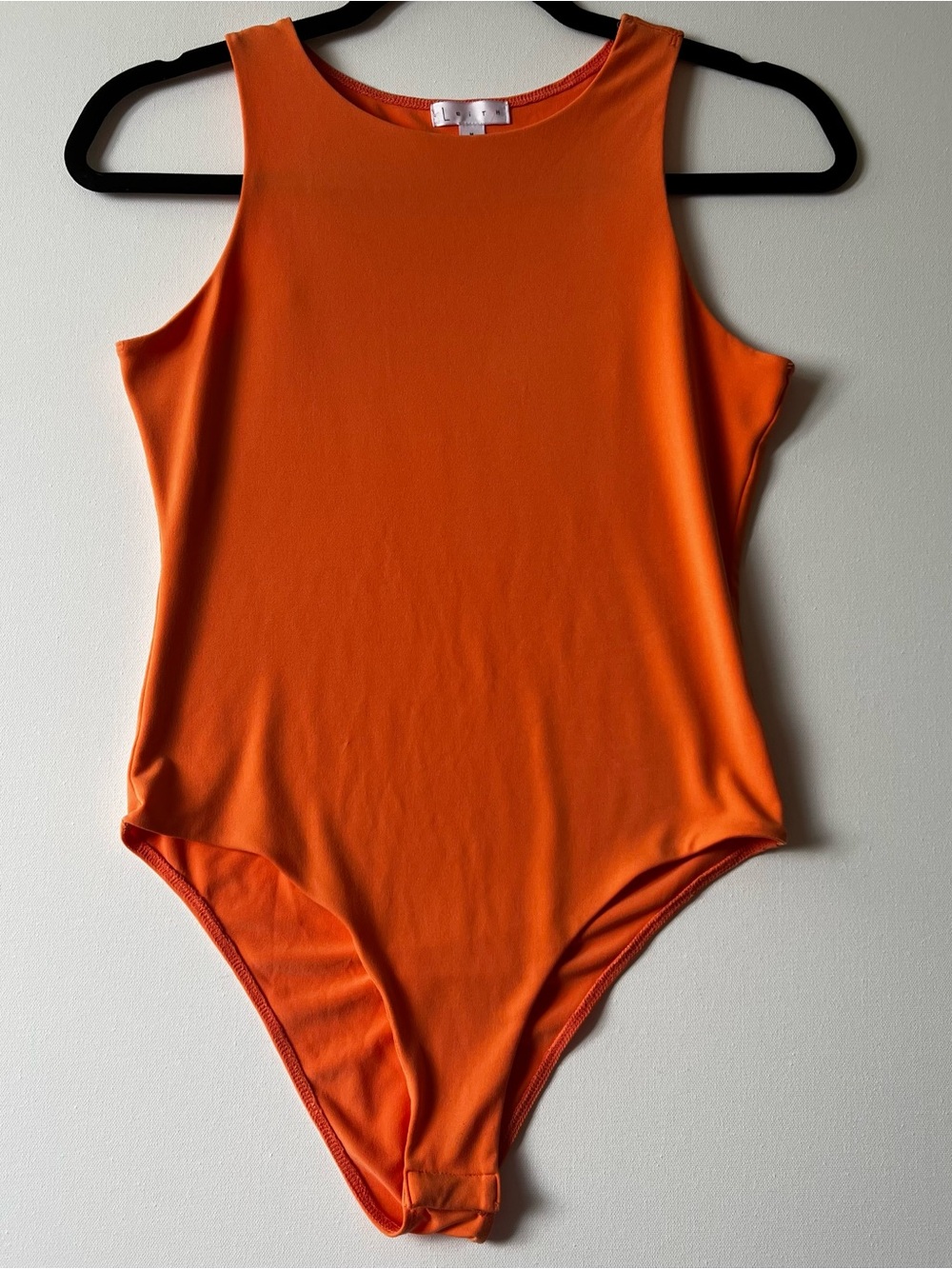 Leith Vibrant Orange Sleeveless Bodysuit